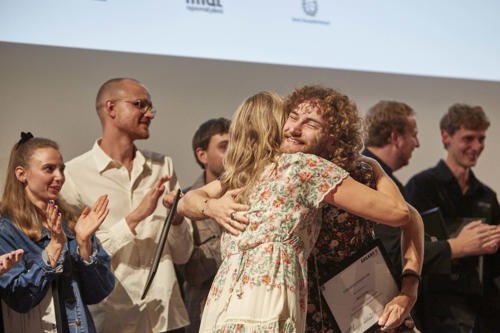 Årgang 11 fra SUPER8 til afgangspremiere i Nordisk Film Biografer på Trøjborg. Foto: Frida Sonne Hjulmand.