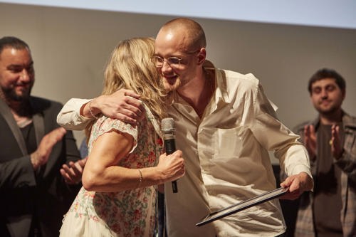 Årgang 11 fra SUPER8 til afgangspremiere i Nordisk Film Biografer på Trøjborg. Foto: Frida Sonne Hjulmand.